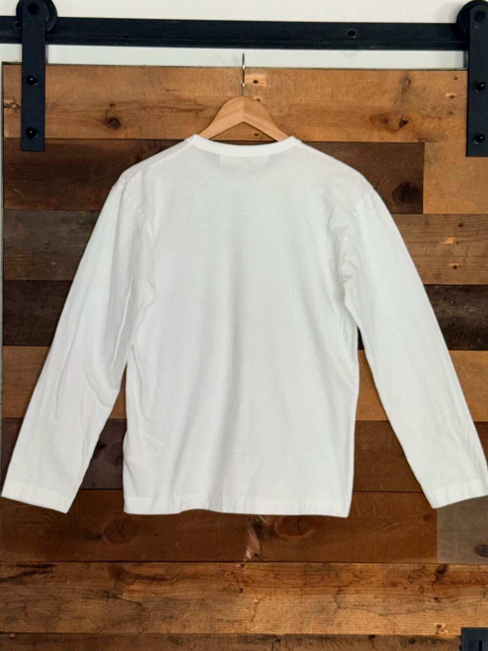Comme des Garçons PLAY Red Heart Long Sleeve T-Shirt White Size M - Picture 2 of 9